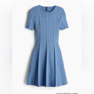 NWT Rib knit dress with flare skirt